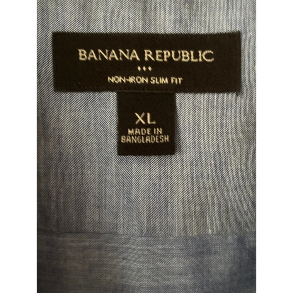 Banana‎ Republic XL Blue Non Iron Slim Fit Long Sleeve Button Down Shirt